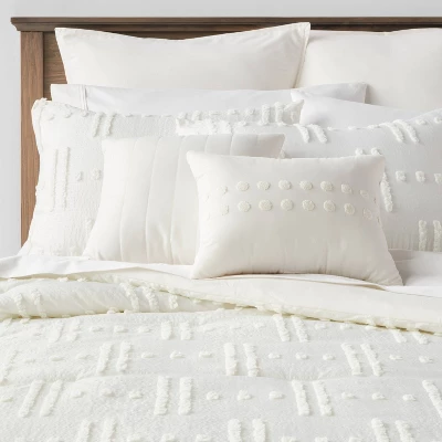 8pc Tufted Broken Stripe Comforter Bedding Set White - Threshold™ 8pc Tufted Broken Stripe Comforter Bedding Set White - Threshold™ -Threshold Home Furniture Store GUEST 002a1bd3 6315 43f4 bd9f f5b4017f14dd