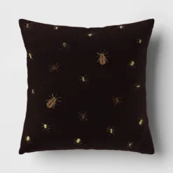 Beaded And Embroidered Spider Cotton Velvet Square Halloween Throw Pillow Gold/Black - Threshold™ 6 Beaded And Embroidered Spider Cotton Velvet Square Halloween Throw Pillow Gold/Black - Threshold™ -Threshold Home Furniture Store GUEST 01028b7e 3080 40e5 a490 0c3229c7040a