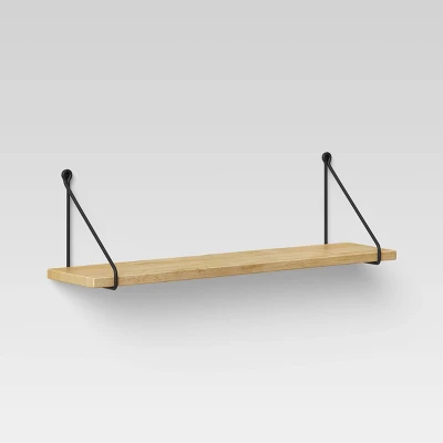 Wood Wall Shelf with Hanging Wire Natural/Black - Threshold™ Wood Wall Shelf With Hanging Wire Natural/Black - Threshold™ -Threshold Home Furniture Store GUEST 039866d1 045f 491a b1ab e121d0a3d8e9