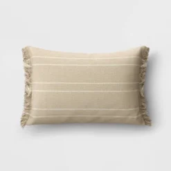 Textured Linen Striped Throw Pillow Neutral - Threshold™ -Threshold Home Furniture Store GUEST 06f921ce 8469 4689 90ae 595c1954d5db
