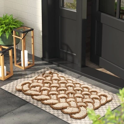 1'6"x2'6" Lovers Knot Coir Doormat Cream/Brown - Threshold™ 1'6"x2'6" Lovers Knot Coir Doormat Cream/Brown - Threshold™ -Threshold Home Furniture Store GUEST 0a0ad9b7 77fe 406a 9eba 3558f95eaad7