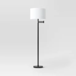 Metal Column Swing Arm Floor Lamp Black/White - Threshold™ -Threshold Home Furniture Store GUEST 0b572553 9e4a 4352 9d32 63a09bdeccc9