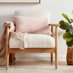 Faux Rabbit Fur Throw Pillow - Thresholdâ˘