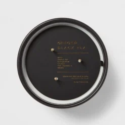 15oz Ceramic Jar 3-Wick Black Label Ginger Black Tea Candle - Threshold™ -Threshold Home Furniture Store GUEST 101513e9 4210 4604 bdb9 03938613d90c