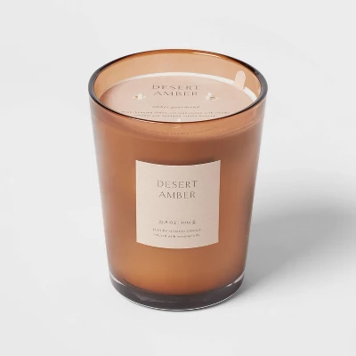 Colored Vase Glass with Dustcover Desert Amber Candle Brown - Threshold™ Colored Vase Glass With Dustcover Desert Amber Candle Brown - Threshold™ -Threshold Home Furniture Store GUEST 122de511 da8f 4184 879f 25e9a167978d