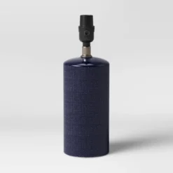 Linen Textured Ceramic Small Lamp Base Dark Blue - Threshold 3 Linen Textured Ceramic Small Lamp Base Dark Blue - Threshold -Threshold Home Furniture Store GUEST 12e768cd 9c1d 438f 96b3 314ef3f1a4cc