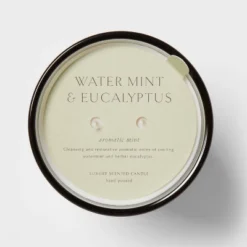 Colored Vase Glass With Dustcover Watermint And Eucalyptus Candle Green - Threshold™ -Threshold Home Furniture Store GUEST 138a925b cebc 4734 877a 32f650153977