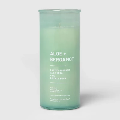 Glass Jar Aloe and Bergamot Candle Green - Threshold™ Glass Jar Aloe And Bergamot Candle Green - Threshold™ -Threshold Home Furniture Store GUEST 14720364 3c04 4cad ad8e b0f4a0010b56