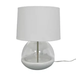 Glass Mixed Material Table Lamp Gray (Includes LED Light Bulb) - Threshold™ -Threshold Home Furniture Store GUEST 17b066c2 77d6 4bca a32a b23c458c85da