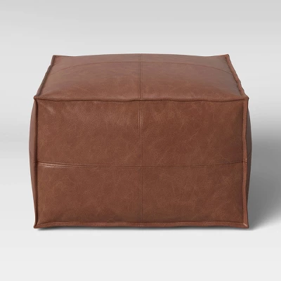 Earl Faux Leather French Seam Ottoman - Threshold™ Earl Faux Leather French Seam Ottoman - Threshold™ -Threshold Home Furniture Store GUEST 1ca016c4 48cf 42c5 88cc be9b261971b8