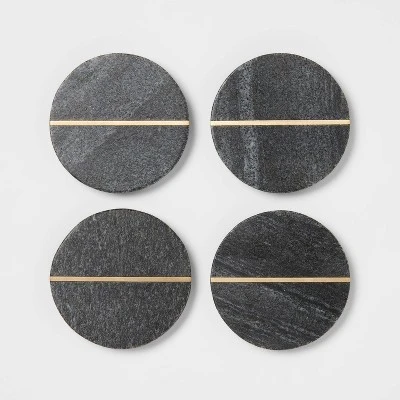 4pk Marble Coasters Gray - Threshold™ 4pk Marble Coasters Gray - Threshold™ -Threshold Home Furniture Store GUEST 1cad0be7 c11c 441a a4bf b40d40be77f2