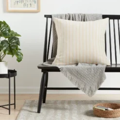 Oversized Cotton Striped Square Throw Pillow - Threshold™