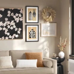 (Set Of 2) 16" X 20" Vase Set I And II Framed Decorative Wall Art Set With Mat - Thresholdâ˘