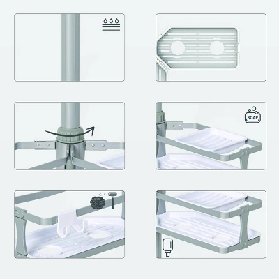 Aluminum Corner Tension Pole Caddy Gray - Threshold™ Aluminum Corner Tension Pole Caddy Gray - Threshold™ -Threshold Home Furniture Store GUEST 20758afd b1a1 48f2 b3a0 16440c58bb1e