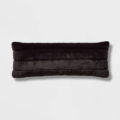 Oversized Oblong Faux Fur Channeled Decorative Throw Pillow - Threshold™ Oversized Oblong Faux Fur Channeled Decorative Throw Pillow - Threshold™ -Threshold Home Furniture Store GUEST 234ab344 e141 4454 a587 a020b4cdd397