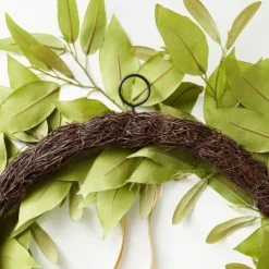 Oversized Fall Leaf Wreath With Velvet Ribbon Green - Threshold™ Designed With Studio McGee -Threshold Home Furniture Store GUEST 2574e576 e2c8 4665 b173 b91d3a283a6d