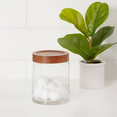 Canister Acacia/Glass Medium - Threshold™ Canister Acacia/Glass Medium - Threshold™ -Threshold Home Furniture Store GUEST 261d4a4f 9ac5 4d94 a39b d9f887b3c0a1