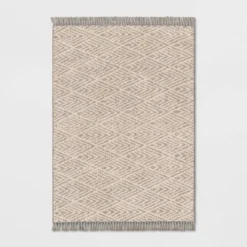 Diamond With Fringe Rug Gray - Threshold™ -Threshold Home Furniture Store GUEST 2baf5ed4 7b52 4703 8a9e 2a21e83d6c9c