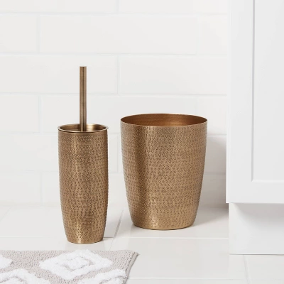 Hammered Metal Waste Can Brass - Threshold™ Hammered Metal Waste Can Brass - Threshold™ -Threshold Home Furniture Store GUEST 2e177873 ec22 4f26 9509 7ac912b20307