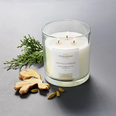 Clear Glass Santal & Ginger Candle White - Threshold™ designed with Studio McGee Clear Glass Santal & Ginger Candle White - Threshold™ Designed With Studio McGee -Threshold Home Furniture Store GUEST 317bcb5d 3528 47d5 a99a 5c2e256c5707