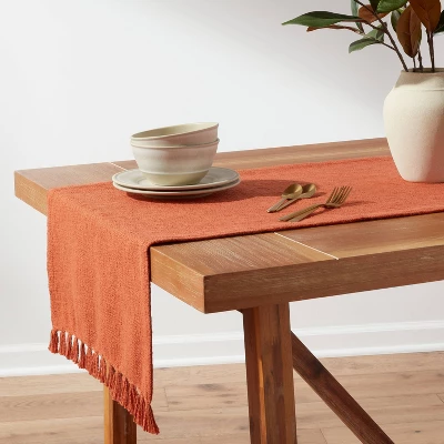 90" x 20" Cotton Textured Table Runner Dark Orange - Threshold™ 90" X 20" Cotton Textured Table Runner Dark Orange - Threshold™ -Threshold Home Furniture Store GUEST 3719ad36 632e 4b2b 8333 4b941a891231