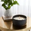 16oz Blackened Bowl Ceramic With Multi Woodwick And Dustcover Acorn + Pine Candle Black - Threshold™ -Threshold Home Furniture Store GUEST 3e2f57fb 6ba0 4acf 8242 5d9a31dfe844