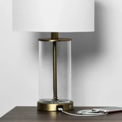 Fillable Accent With USB Table Lamp Brass - Threshold -Threshold Home Furniture Store GUEST 4230aee3 786a 4bde a46a 8ba460f4ad48