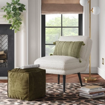 Costa Cotton Velvet Pouf with Removable Fill Olive Green - Threshold™ Costa Cotton Velvet Pouf With Removable Fill Olive Green - Threshold™ -Threshold Home Furniture Store GUEST 424d314d 638d 4ae4 953e caa0909a0be0