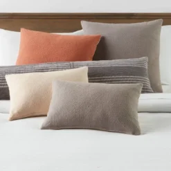 Lumbar Modern Stripe Decorative Throw Pillow Gray - Thresholdâ˘