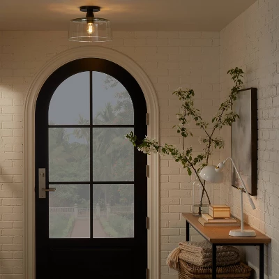 Glass Semi Flushmount Ceiling Light Black - Threshold™ designed with Studio McGee Glass Semi Flushmount Ceiling Light Black - Threshold™ Designed With Studio McGee -Threshold Home Furniture Store GUEST 471628e3 400c 4e84 b550 55b7ad1e96f9