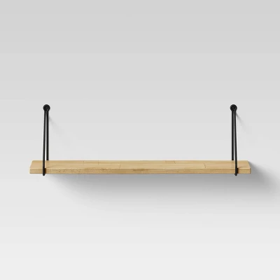 Wood Wall Shelf with Hanging Wire Natural/Black - Threshold™ Wood Wall Shelf With Hanging Wire Natural/Black - Threshold™ -Threshold Home Furniture Store GUEST 4c05eaa6 7833 41bd abc6 c191ea2e24a5
