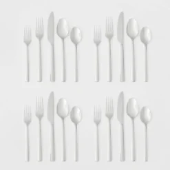 20pc Valona 18/10 Stainless Steel Flatware Set - Threshold Signature™ 4 20pc Valona 18/10 Stainless Steel Flatware Set - Threshold Signature™ -Threshold Home Furniture Store GUEST 4c3f9743 f23d 47ec bf0b eb70275ae225
