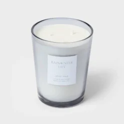 Colored Vase Glass With Dustcover Rainwater Lily Candle Gray - Threshold™ 4 Colored Vase Glass With Dustcover Rainwater Lily Candle Gray - Threshold™ -Threshold Home Furniture Store GUEST 4dd3a894 6c80 4248 a2de 93743bf8dee9