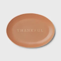Small Ceramic Serving Platter Clay Thankful - Threshold™ -Threshold Home Furniture Store GUEST 561b8a5a 4f11 4d9a a287 74c769017208