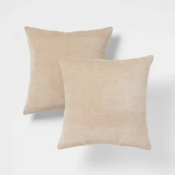 2pk Chenille Square Throw Pillows - Threshold™ -Threshold Home Furniture Store GUEST 64171842 af43 4a38 8959 787cd8bf87c2