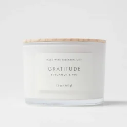 Wood Lidded Glass Wellness Grateful Candle - Threshold™ 4 Wood Lidded Glass Wellness Grateful Candle - Threshold™ -Threshold Home Furniture Store GUEST 6600c96d 154d 4784 9301 47715a63ff42