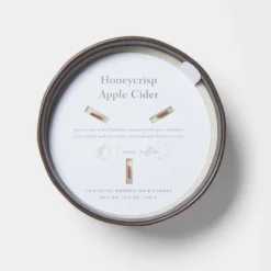 16oz Blackened Bowl Ceramic With Multi Woodwick And Dustcover Honeycrisp Apple Cider Candle Black - Threshold™ -Threshold Home Furniture Store GUEST 662f18f4 1b1d 4e09 b36e c380ba647f31