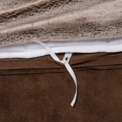 55" X 80" 15lbs Faux Fur Weighted Blanket With Removable Cover Brown - Thresholdâ˘