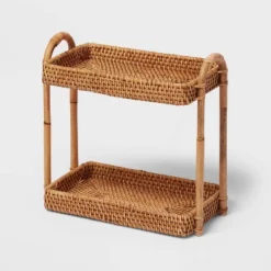 Natural Woven Tiered Vanity Bathroom Tray - Threshold™ -Threshold Home Furniture Store GUEST 6ce7194f 9679 4b68 9383 094d7dc01ada