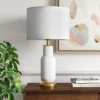 Large Assembled Tapered Glass Table Lamp (Includes LED Light Bulb) White - Threshold™ -Threshold Home Furniture Store GUEST 705992ab cd60 4dce ae3b 52de19f5cfa6