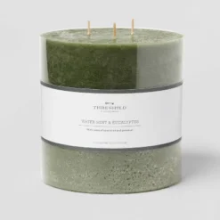 Pillar Candle Water Mint & Eucalyptus Green - Threshold™ -Threshold Home Furniture Store GUEST 758ed7d4 2bd7 4340 8e85 d3cb5afa8c79