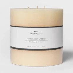 Pillar Vanilla Bean And Amber Candle - Threshold™ -Threshold Home Furniture Store GUEST 768825da eabe 4580 a273 79dad14697f6
