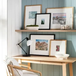 21.24" X 27.24" Matted To 11" X 14" Gallery Frame Natural Wood - Threshold⢠Designed With Studio McGee