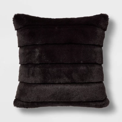 Square Faux Fur Channeled Decorative Throw Pillow - Threshold™ Square Faux Fur Channeled Decorative Throw Pillow - Threshold™ -Threshold Home Furniture Store GUEST 7e24bfba 1f04 46d7 99b3 3df799523a2f