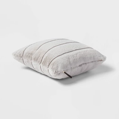 Square Faux Fur Channeled Decorative Throw Pillow - Threshold™ Square Faux Fur Channeled Decorative Throw Pillow - Threshold™ -Threshold Home Furniture Store GUEST 81df813d 7eda 40da bfeb 491b41a4878a