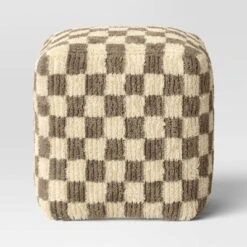 Checkerboard Pouf Cream/Brown - Threshold™ 3 Checkerboard Pouf Cream/Brown - Threshold™ -Threshold Home Furniture Store GUEST 82b3c3f6 c100 4166 ae63 060fde1f8c70