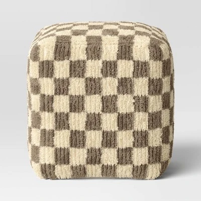 Checkerboard Pouf Cream/Brown - Threshold™ Checkerboard Pouf Cream/Brown - Threshold™ -Threshold Home Furniture Store GUEST 82b3c3f6 c100 4166 ae63 060fde1f8c70