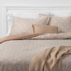 5pc Printed Geo Comforter Set Assorted Beiges - Threshold™ -Threshold Home Furniture Store GUEST 84ab46c4 1804 4b92 9be5 04c944d2f5db