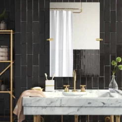 20" X 30" Frameless Rectangular Pivot Mirror Brass - Thresholdâ˘