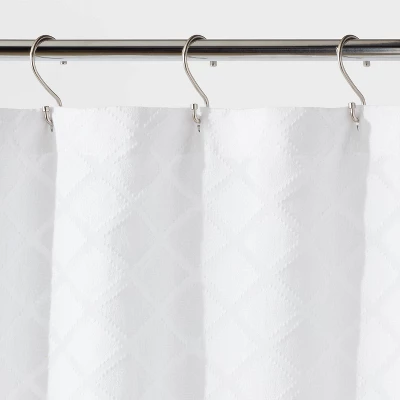 Dyed Clipped Diamond Shower Curtain White - Threshold™ Dyed Clipped Diamond Shower Curtain White - Threshold™ -Threshold Home Furniture Store GUEST 8c71dc0a 7283 479a b4aa eeb6914980f4